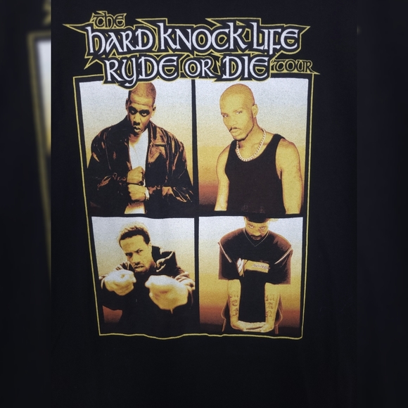 Vintage Hard Knock Life Ryde Or Die Tour Tee Jay-z Dmx Black Extra Large - Picture 2 of 5